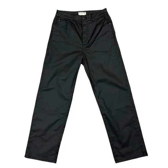 We the Free Pants Mens 30X28 Leather Pants Button Fly‎ Free People Black - Picture 2 of 9